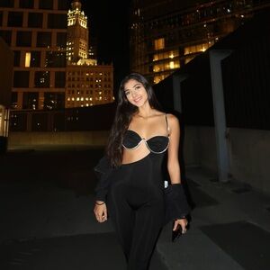 Black Cutout Tight Jumpsuit